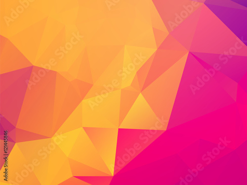 colorful geometric pink orange background with triangles