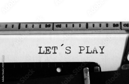 Typewriter. Typing text: let´s play
