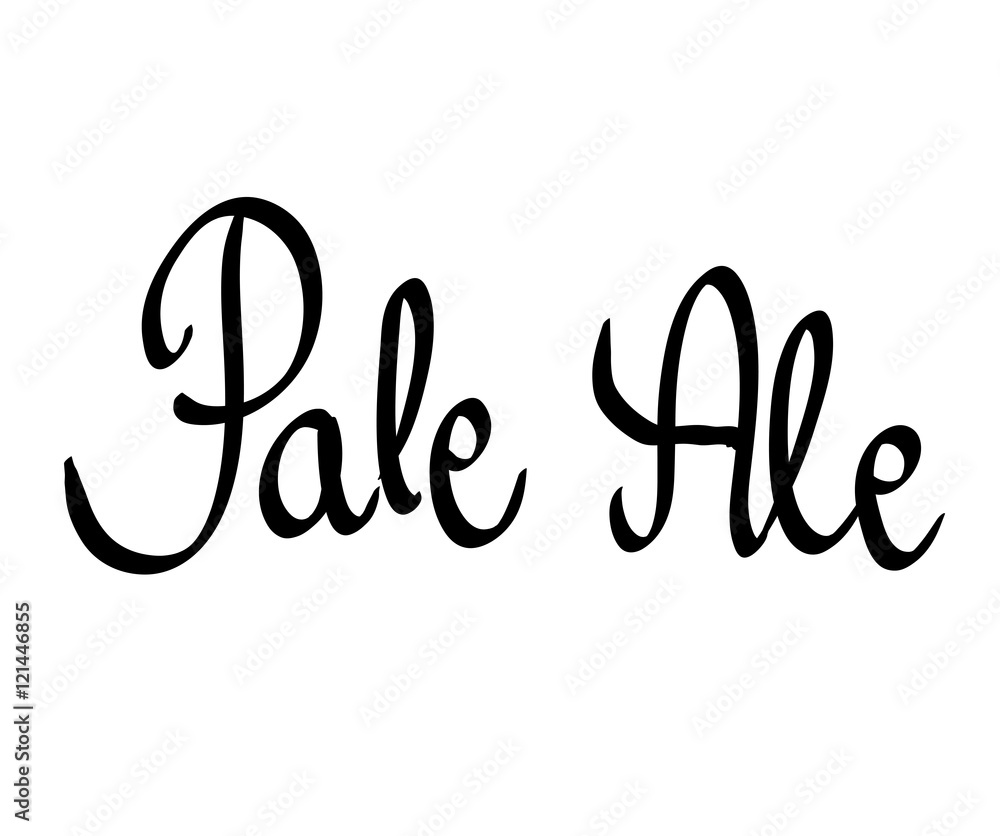 Pale ale beer lettering vector Pale ale beer lettering vector