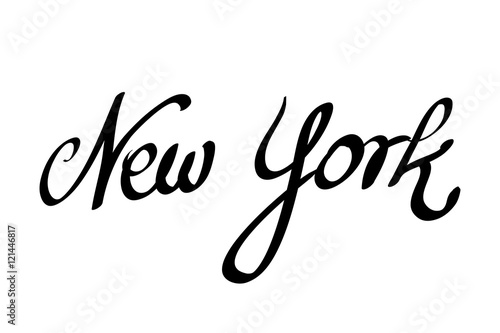 New York calligraphy vector