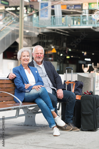 Active senior couple