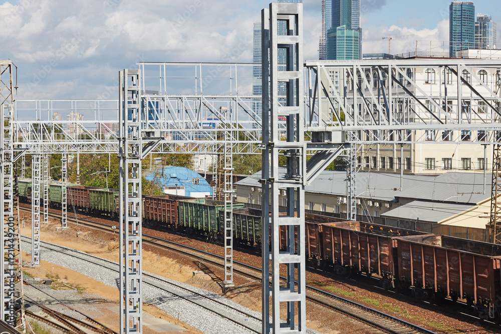 Obraz premium railway with train