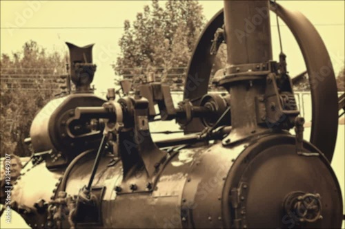 Steam engine in agricultural work