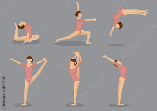 Flexible Gymnast Doing Gymnastics