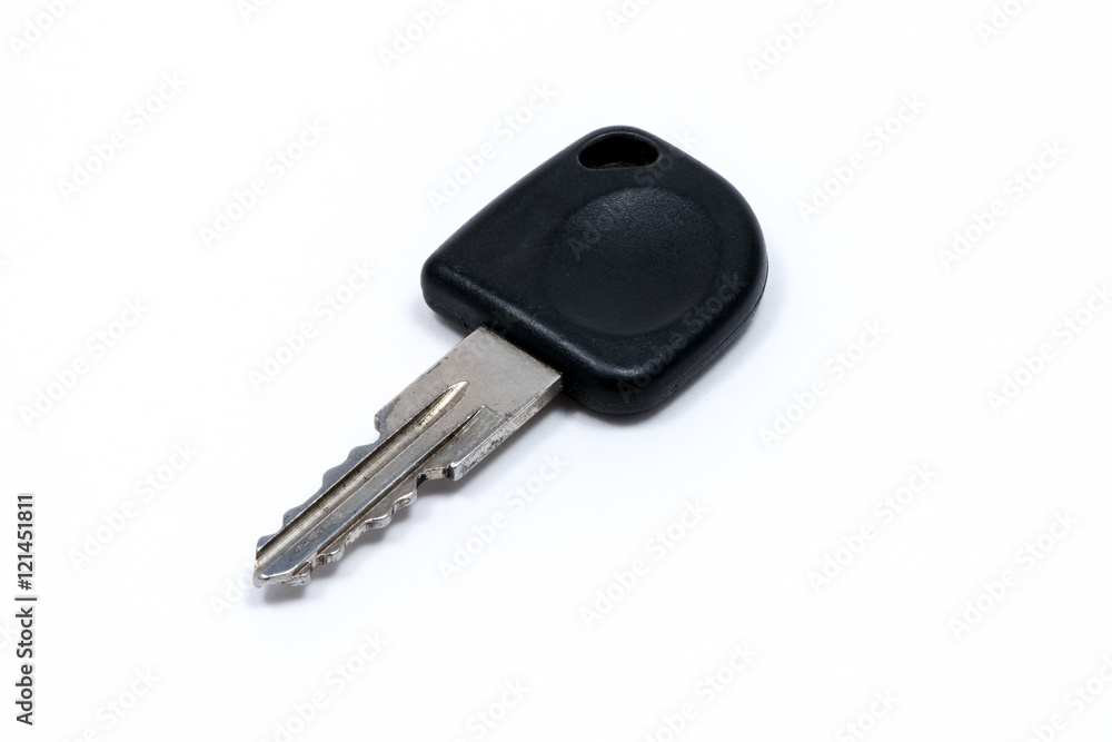 Old car key isolated on white background Old car key isolated on white background