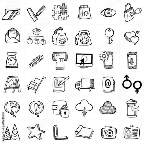 Hand drawn icons 005
