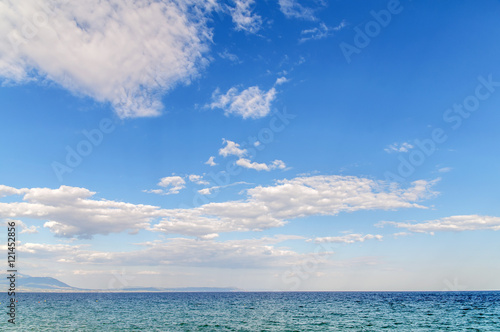 Perfect sky and water of ocean background