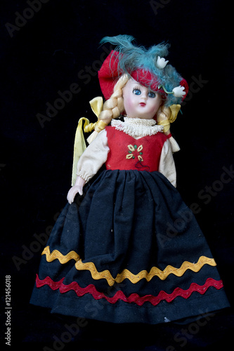 Close Up and Isolated Vintage Antique Old Doll © squeebcreative