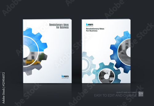 Brochure template layout, cover design annual report, flyer, lea