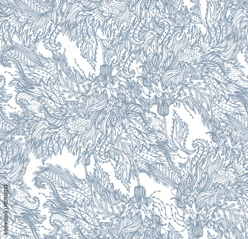 Seamless black lace pattern