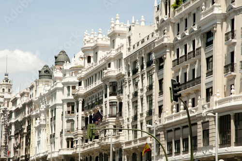 Madrid Architecture on Buildings Facade - Spain