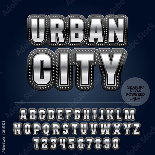 Black border silver reflective set of letters, symbols and numbers
