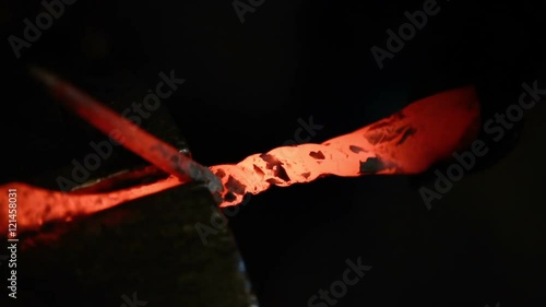 art forging and treatment of hot metal