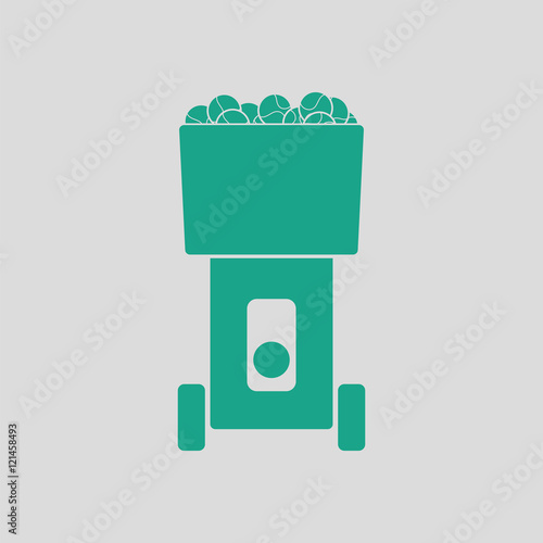 Tennis serve ball machine icon