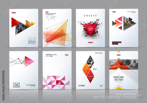 Brochure template layout, cover design annual report, magazine,  photo