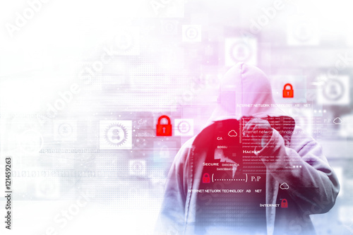 Digital internet security concept
