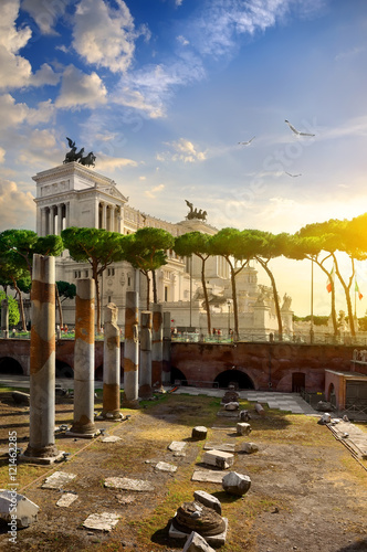 Canvas Print Great Vittoriano in Rome