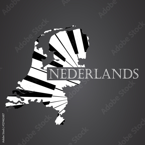 nederlands map logo made from piano