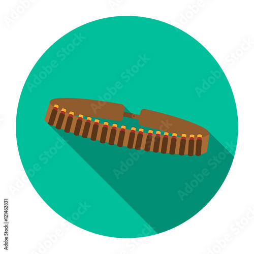 Dandolier icon design. Singe western icon from the wild west flat.