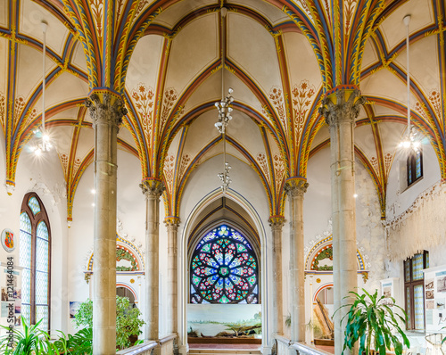 Interior of the castle Vajdahunyad in Budapest.