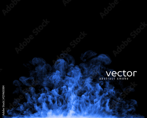 Vector illustration of blue smoke