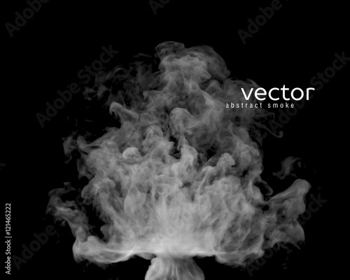 Vector illustration of grey smoke