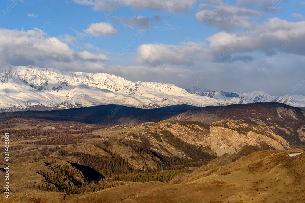 mountain snow sky clouds valley mountain snow sky clouds valley