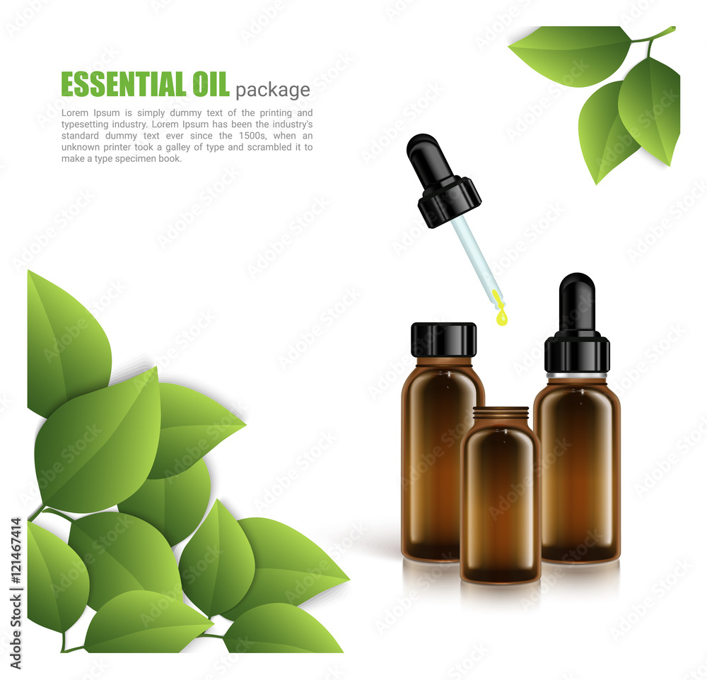 Essential oil package mock-up