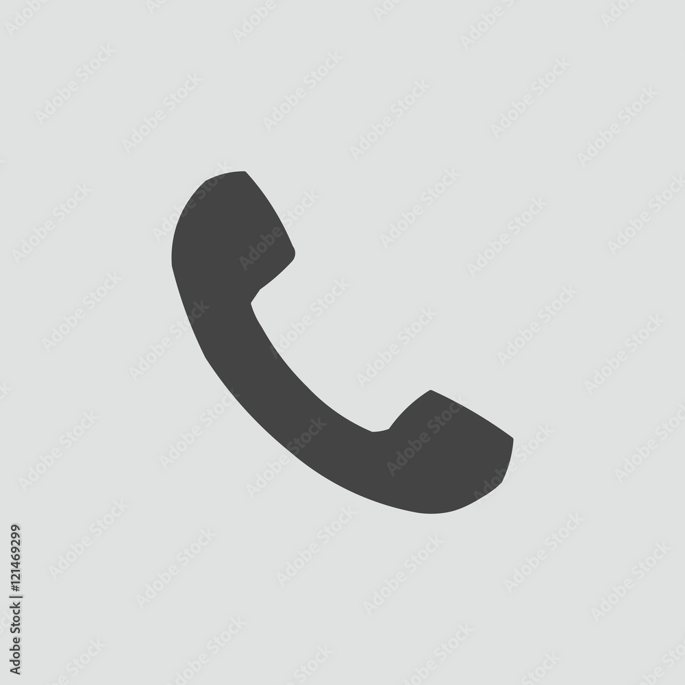 Phone Call vector icon. Style is flat symbol, gray color, Phone Call vector icon. Style is flat symbol, gray color,