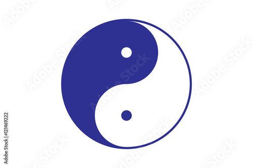 Blue jin jang symbol