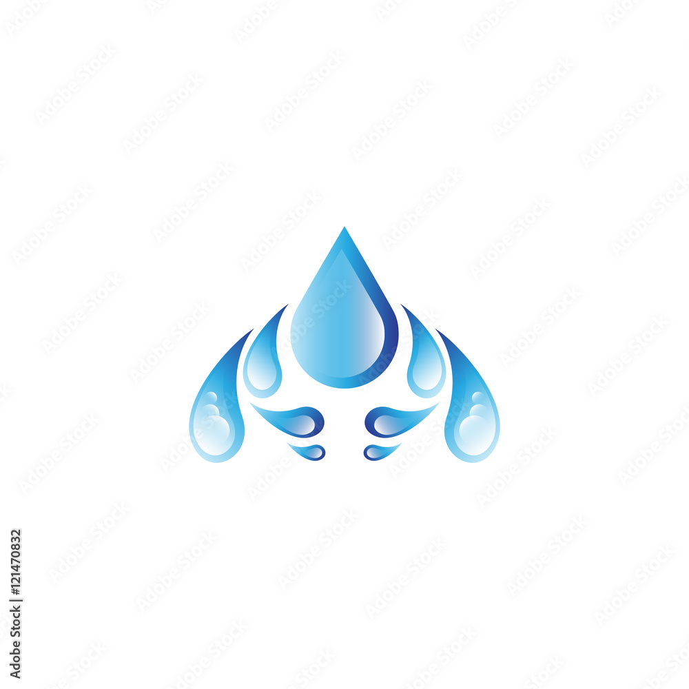 Water Drop Icon - Isolated On White Background. Vector Illustration, Graphic Design. For Web, Websites, Print Material Water Drop Icon - Isolated On White Background. Vector Illustration, Graphic Design. For Web, Websites, Print Material