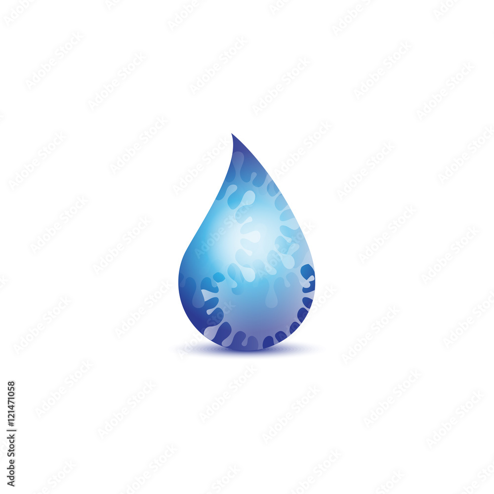 Fototapeta premium Water Drop Icon - Isolated On White Background. Vector Illustration, Graphic Design. For Web, Websites, Print Material