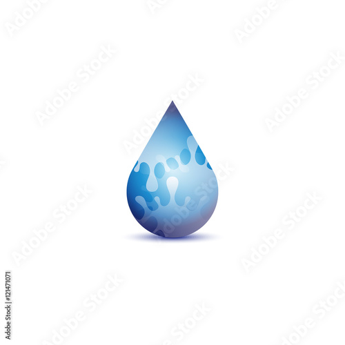 Water Drop Icon - Isolated On White Background. Vector Illustration, Graphic Design. For Web, Websites, Print Material
