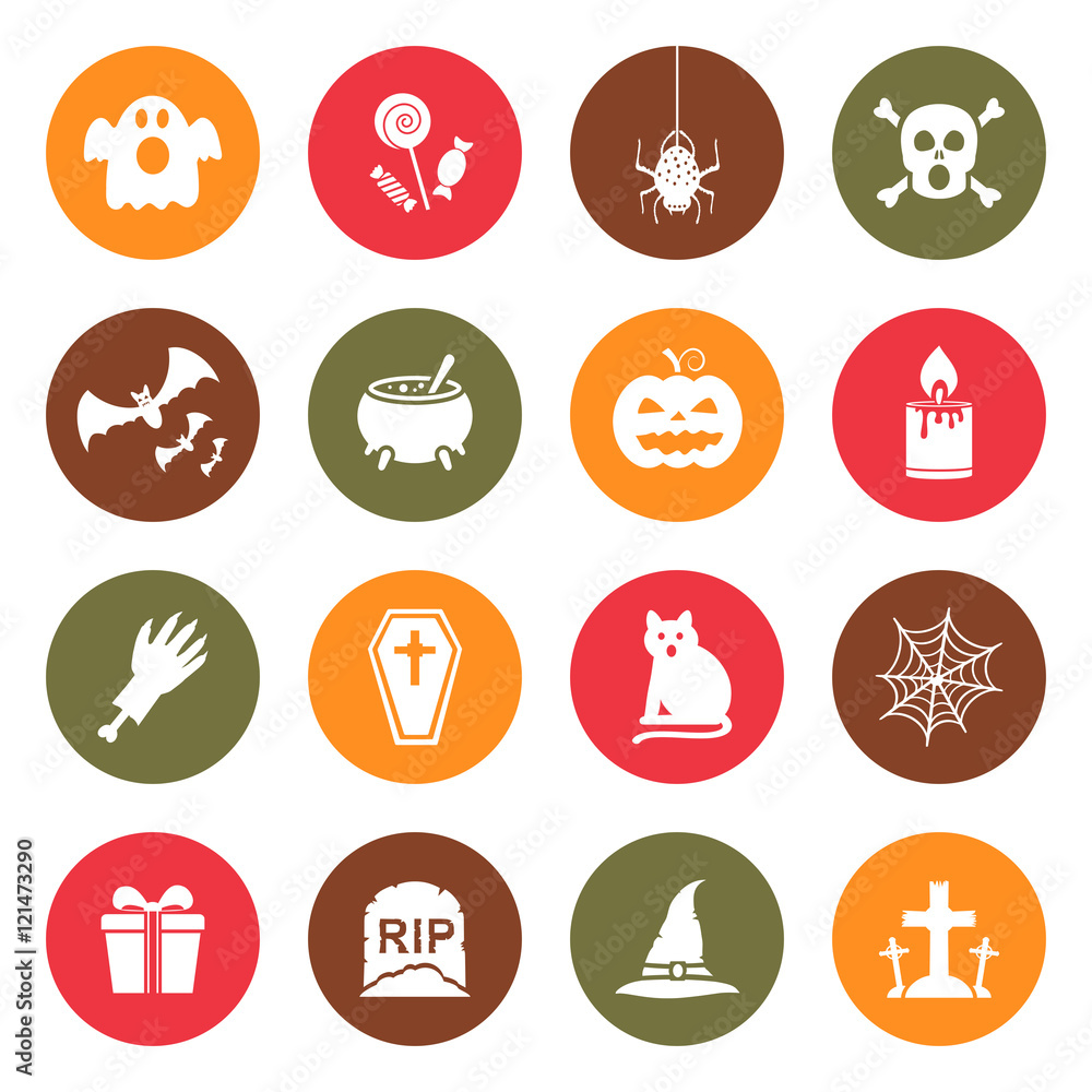 Fototapeta premium Halloween icon set