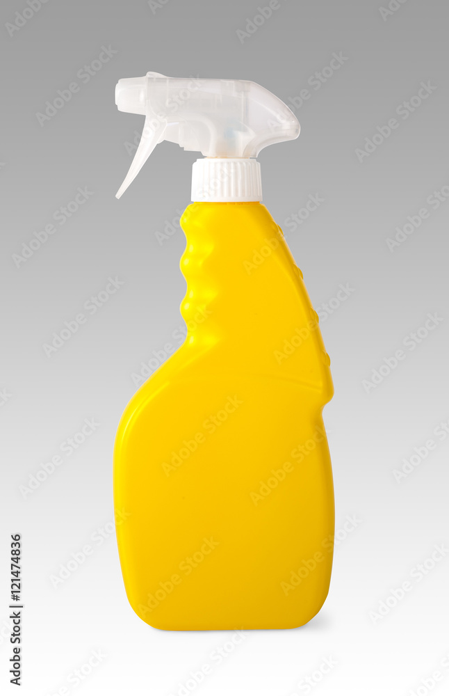 Plastic yellow sprayer with clipping path inside Plastic yellow sprayer with clipping path inside