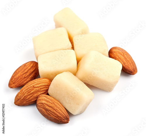 Marzipan with almonds photo