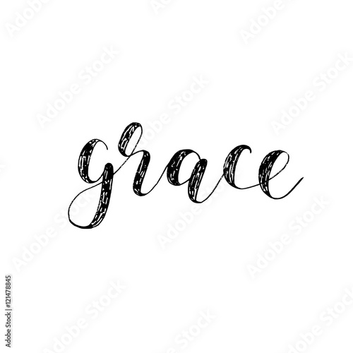 Grace. Brush lettering.