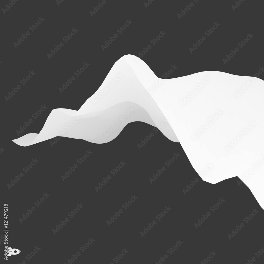 Wavy Background. 3D Abstract Vector Illustration. Wavy Background. 3D Abstract Vector Illustration.