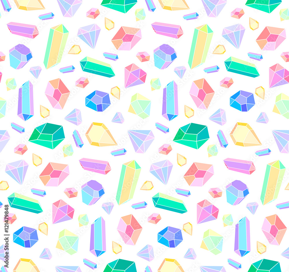 Vector seamless pattern with diamonds and jewelry. Vector pattern Vector seamless pattern with diamonds and jewelry. Vector pattern