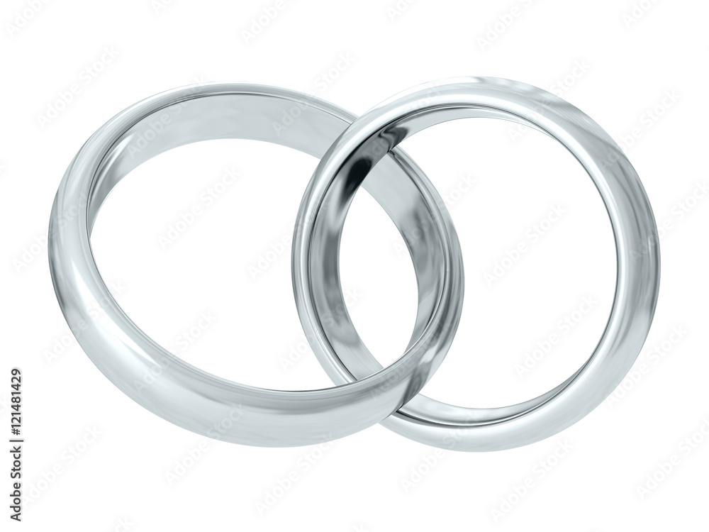 Wedding rings. 3D rendering Wedding rings. 3D rendering