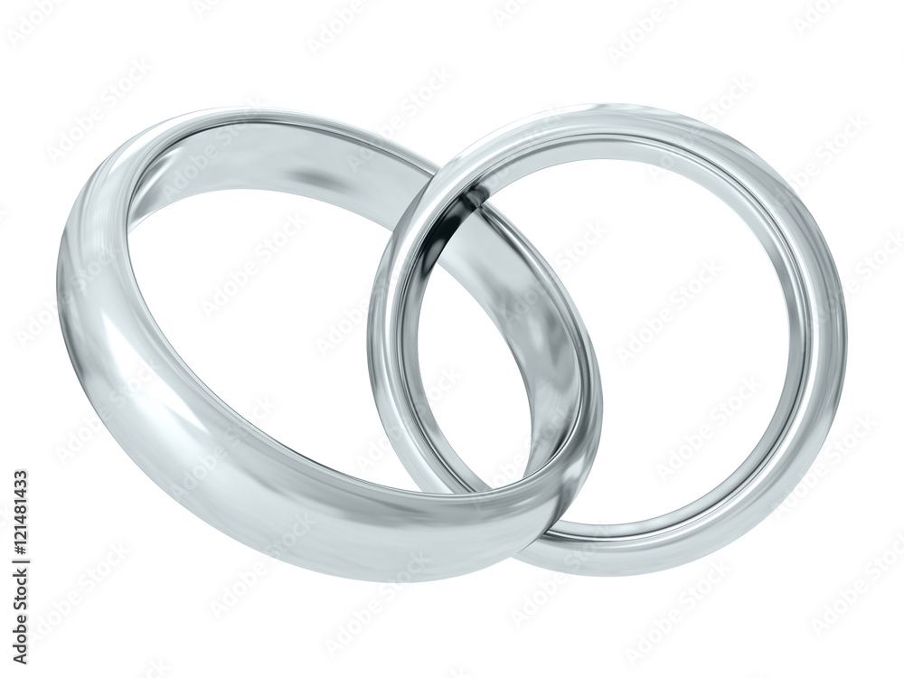 Wedding rings. 3D rendering Wedding rings. 3D rendering