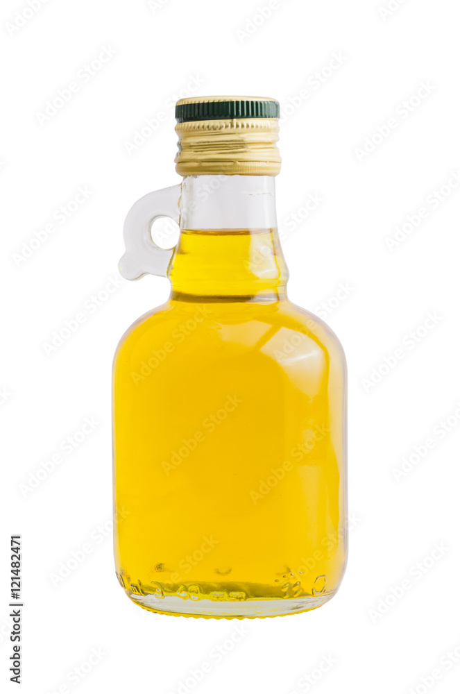 Isolated bottle of rice bran oil Isolated bottle of rice bran oil