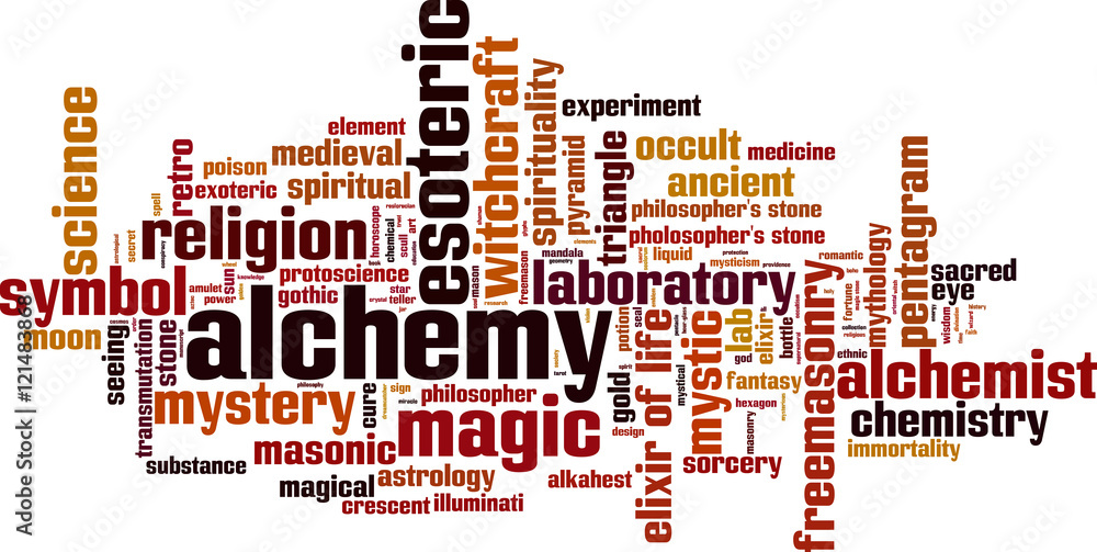 Alchemy word cloud concept. Vector illustration Alchemy word cloud concept. Vector illustration