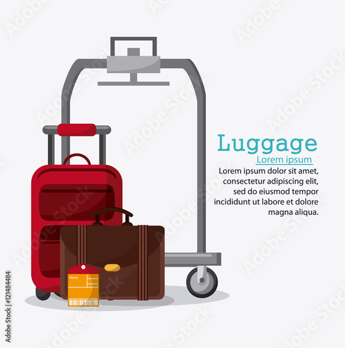 Bags icon set. Baggage luggage tourism and travel theme. Isolated and colorful design. Vector illustration