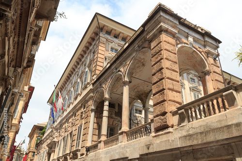 Palace Palazzo Doria Tursi at via Garibaldi, Genoa photo
