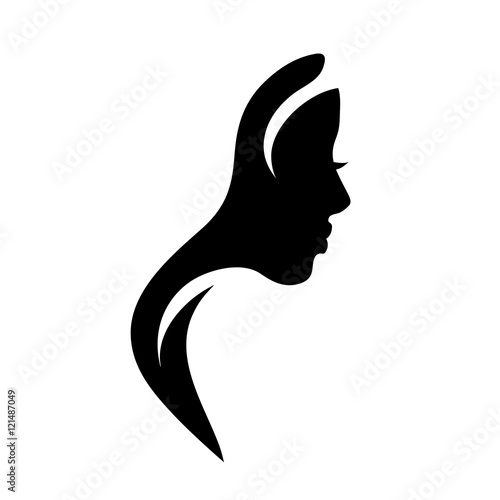 Vector logo woman.