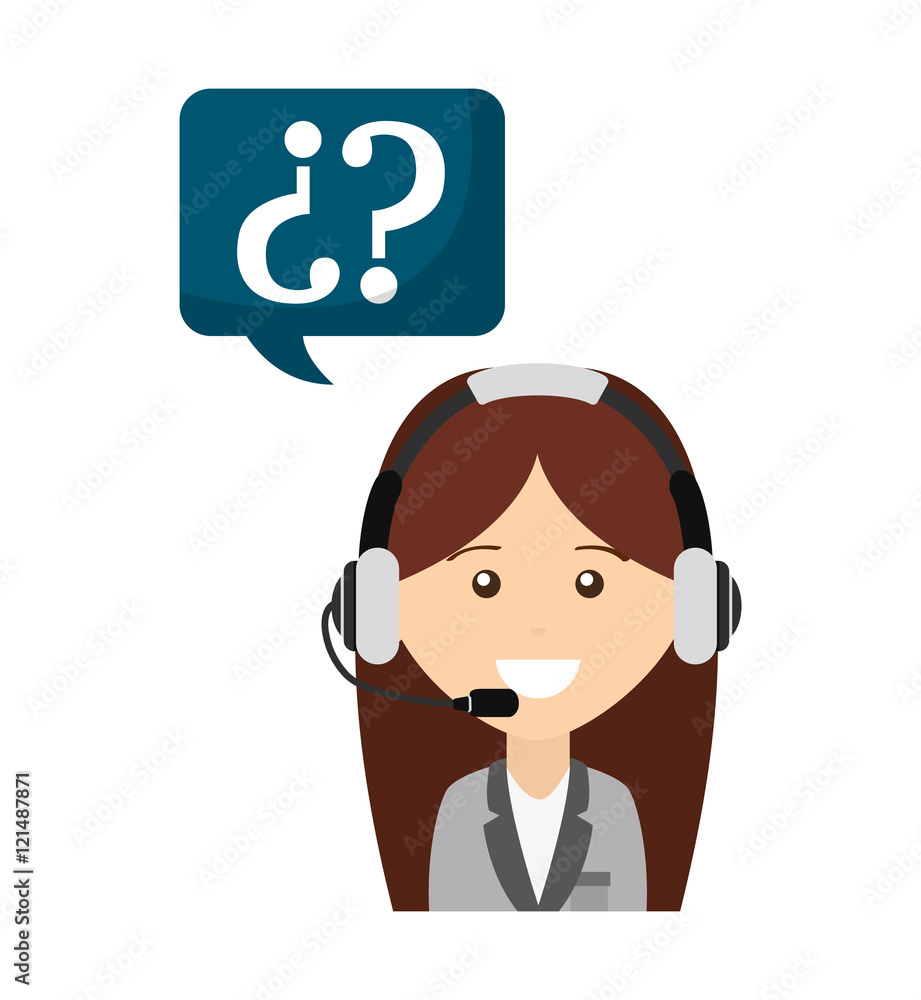 call center operator avatar vector illustration design call center operator avatar vector illustration design