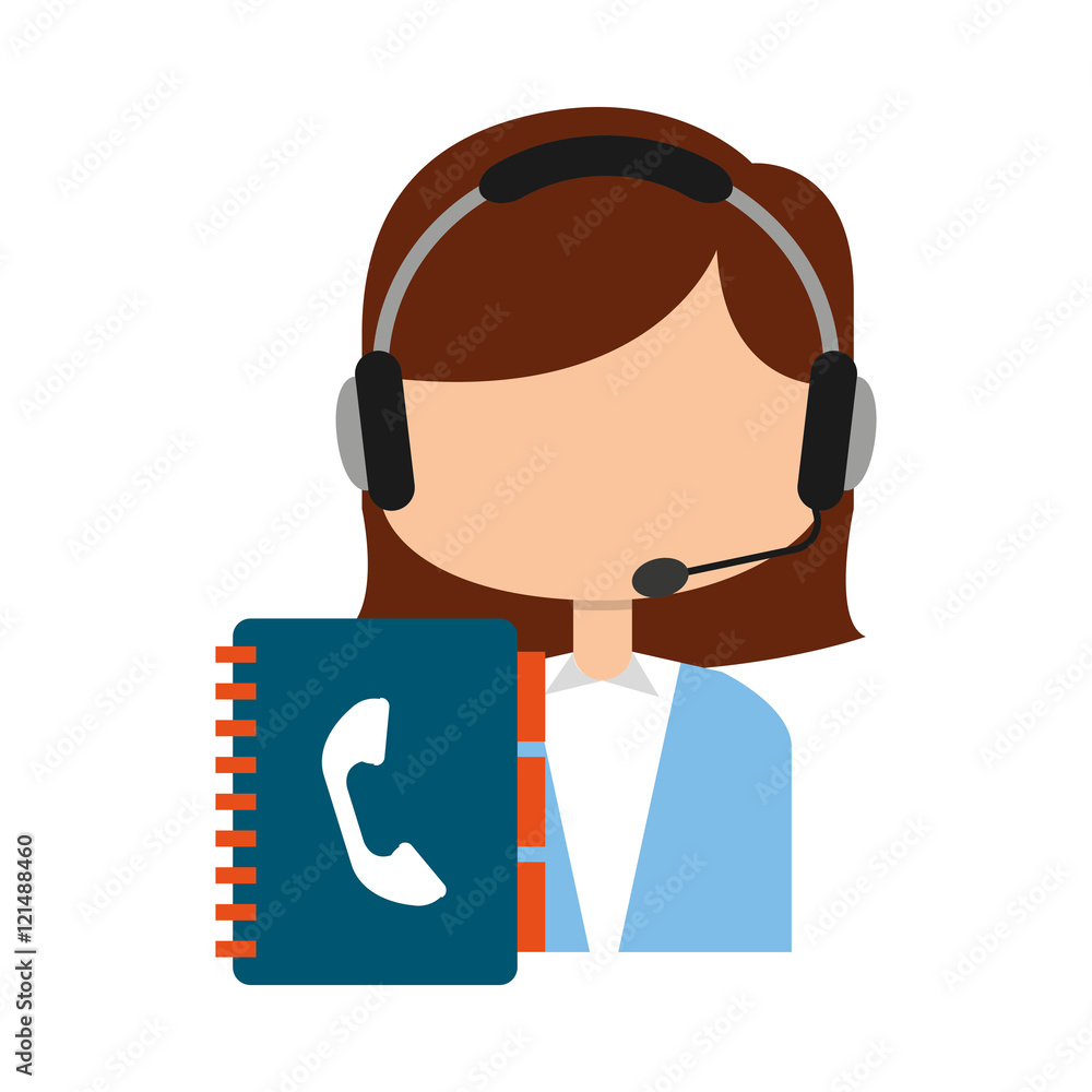 call center operator avatar vector illustration design call center operator avatar vector illustration design