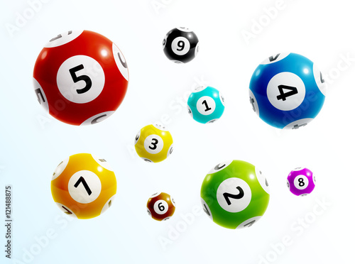 ball lottery numbers 3d photo