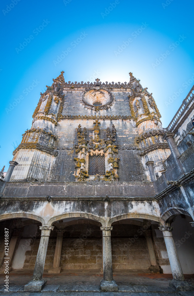 Facade with Manueline window, Convento de Cristo, Tomar, Portugal